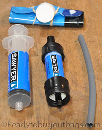 Sawyer mini water filtration kit.