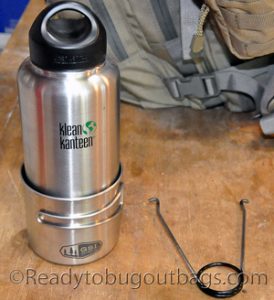 Kleen Kanteen 40 ounce nested into GSI Stanless cup.